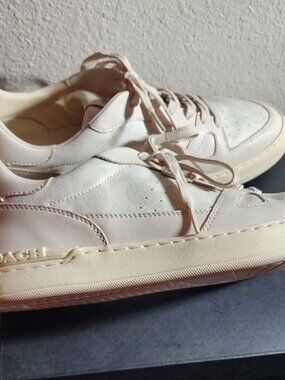 Coach Men’s Size 13 Light Beige Leather Clip SIG CT Sneakers